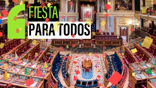 Congreso en 'modo fiesta': confeti, aplausos y 'golazos políticos' para todos los bandos Congreso en 'modo fiesta': confeti, aplausos y 'golazos políticos' para todos los bandos