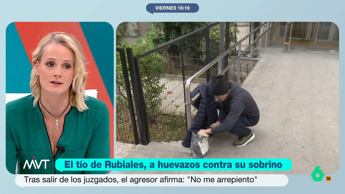 Zaida Cantera, sobre el agresor de Luis Rubiales: "No entiendo que haya pasado la noche en el calabozo" El expresidente de la RFEF fue agredido este jueves durante la presentación de su libro. Su tío, Luis Ruben Rubiales, le lanzaba tres huevos. La agresión fue provocada debido a un conflicto familiar.