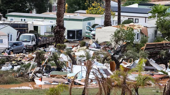 Camping en Albufeira, en Portugal, tras el paso de Claudia Camping en Albufeira, en Portugal, tras el paso de Claudia