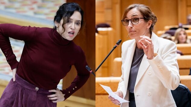 Isabel D&iacute;az Ayuso y M&oacute;nica Garc&iacute;a, en sendas im&aacute;genes de archivo