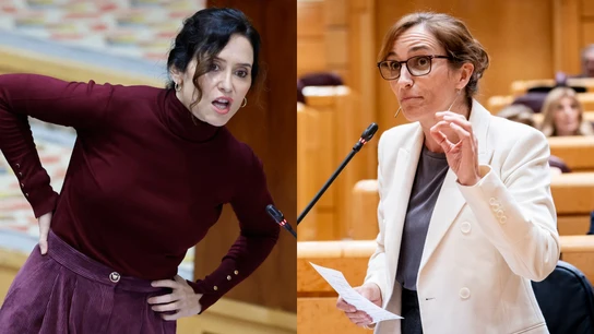 Isabel Díaz Ayuso y Mónica García, en sendas imágenes de archivo Isabel Díaz Ayuso y Mónica García, en sendas imágenes de archivo