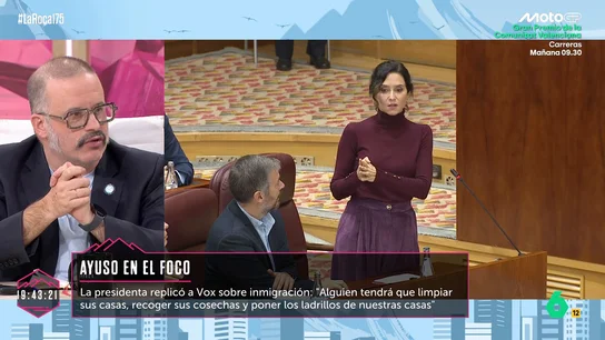 Edu Galán, sobre las declaraciones de Ayuso acerca de la inmigración: "La intención es clasificar a Vox como elitistas" Edu Galán, sobre las declaraciones de Ayuso acerca de la inmigración: "La intención es clasificar a Vox como elitistas"