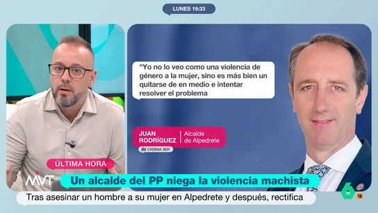 Maestre, al alcalde de Alpedrete tras justificar el crimen machista: "Ni siquiera en Vox lo hacen de esta manera" Maestre, al alcalde de Alpedrete tras justificar el crimen machista: "Ni siquiera en Vox lo hacen de esta manera"