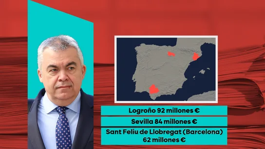 Mapa de las obras públicas adjudicadas a Acciona y de las que Servinabar se llevó el 2%. Mapa de las obras públicas adjudicadas a Acciona y de las que Servinabar se llevó el 2%.