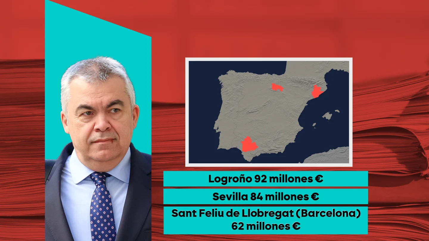 Mapa de las obras públicas adjudicadas a Acciona y de las que Servinabar se llevó el 2%. Mapa de las obras públicas adjudicadas a Acciona y de las que Servinabar se llevó el 2%.
