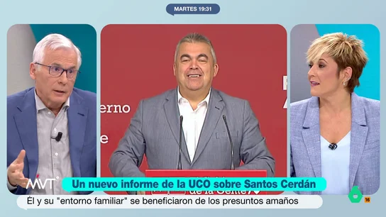 Baltasar Garzón opina sobre el informe de la UCO acerca de Cerdán: "Aparentemente son unos indicios importantes" Baltasar Garzón analiza en Más Vale Tarde la situación judicial de Santos Cerdán tras el demoledor informe de la UCO y considera que "debería haber sido cauto" cuando negó tan rotundamente las acusaciones.