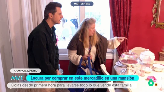 Luis Calero visita un 'home market', una casa de lujo convertida en un mercadillo El reportero descubre este nuevo concepto de venta: convertir una casa en una tienda en la que los productos a la venta son todos los que hay en su interior, desde menaje a ropa de cama o, incluso, productos de cosmética.