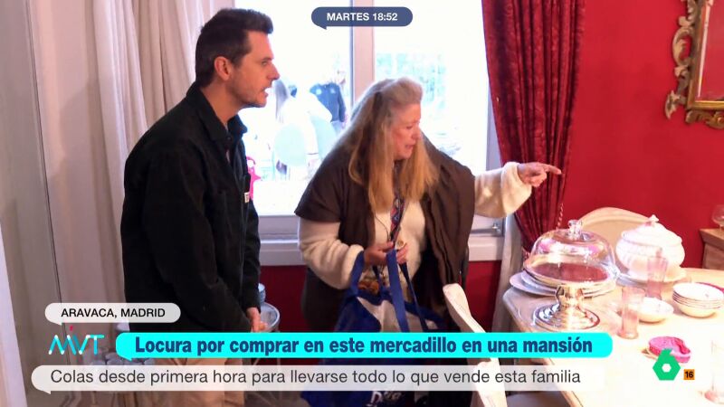 Luis Calero visita un 'home market', una casa de lujo convertida en un mercadillo