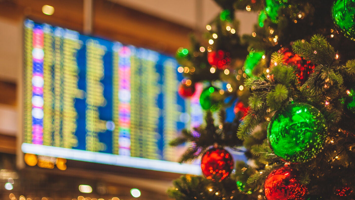 Aeropuerto en Navidad