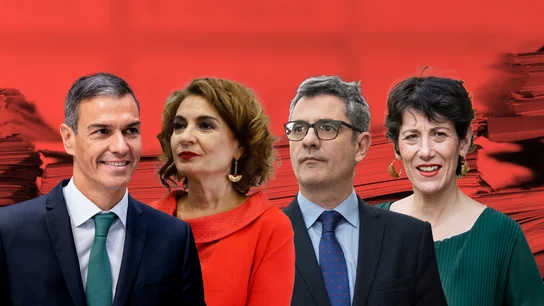 María Jesús Montero, Pedro Sánchez, Félix Bolaños y Elma Saiz María Jesús Montero, Pedro Sánchez, Félix Bolaños y Elma Saiz