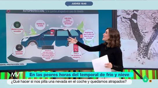 ¿Qué hacer si nos quedamos atrapados en el coche durante una nevada? Estos son los consejos de Protección Civil Varias comunidades autónomas están en alerta por nevadas. Debido a ello, Protección Civil comparte varios consejos si nos vemos sorprendidos por una nevada y no podemos avanzar con nuestro vehículo.