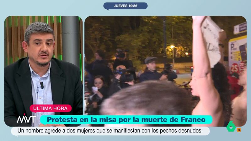 Alfonso Pérez Medina, sobre el franquista que ha tocado los pechos a dos activistas: "Puede constituir un delito de agresión sexual"