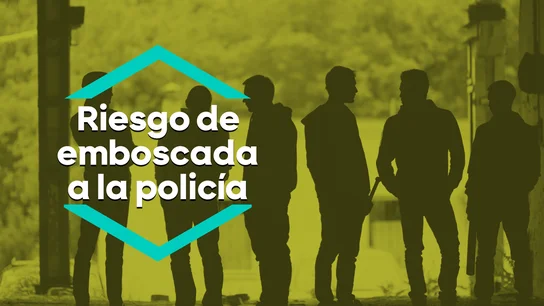 Grafismo que ilustra la noticia acerca de la posible emboscada de los Domenican Don't Play a agentes de la Policía Grafismo que ilustra la noticia acerca de la posible emboscada de los Domenican Don't Play a agentes de la Policía