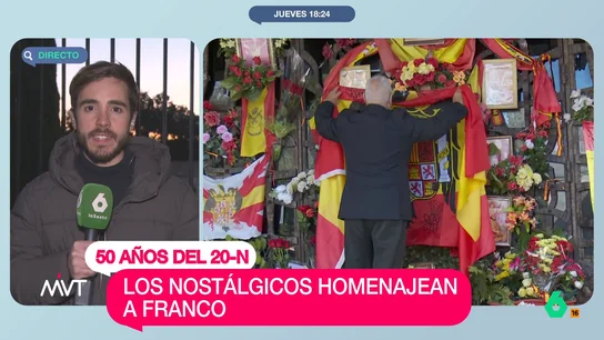 Iñaki López bromea con Calcerrada por cubrir el homenaje a Franco en Mingorrubio: "Algo habrás hecho mal" Iñaki López bromea con Calcerrada por cubrir el homenaje a Franco en Mingorrubio: "Algo habrás hecho mal"