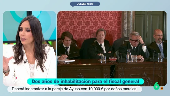 Pilar Velasco, tajante sobre la condena al fiscal general del Estado: "Esta sentencia nace herida de muerte" "Es imposible que una parte de la sociedad no perciba que hay jueces conservadores que han condenado al fiscal general del Estado", opina Pilar Velasco en este vídeo, donde valora la sentencia a Álvaro García Ortiz.