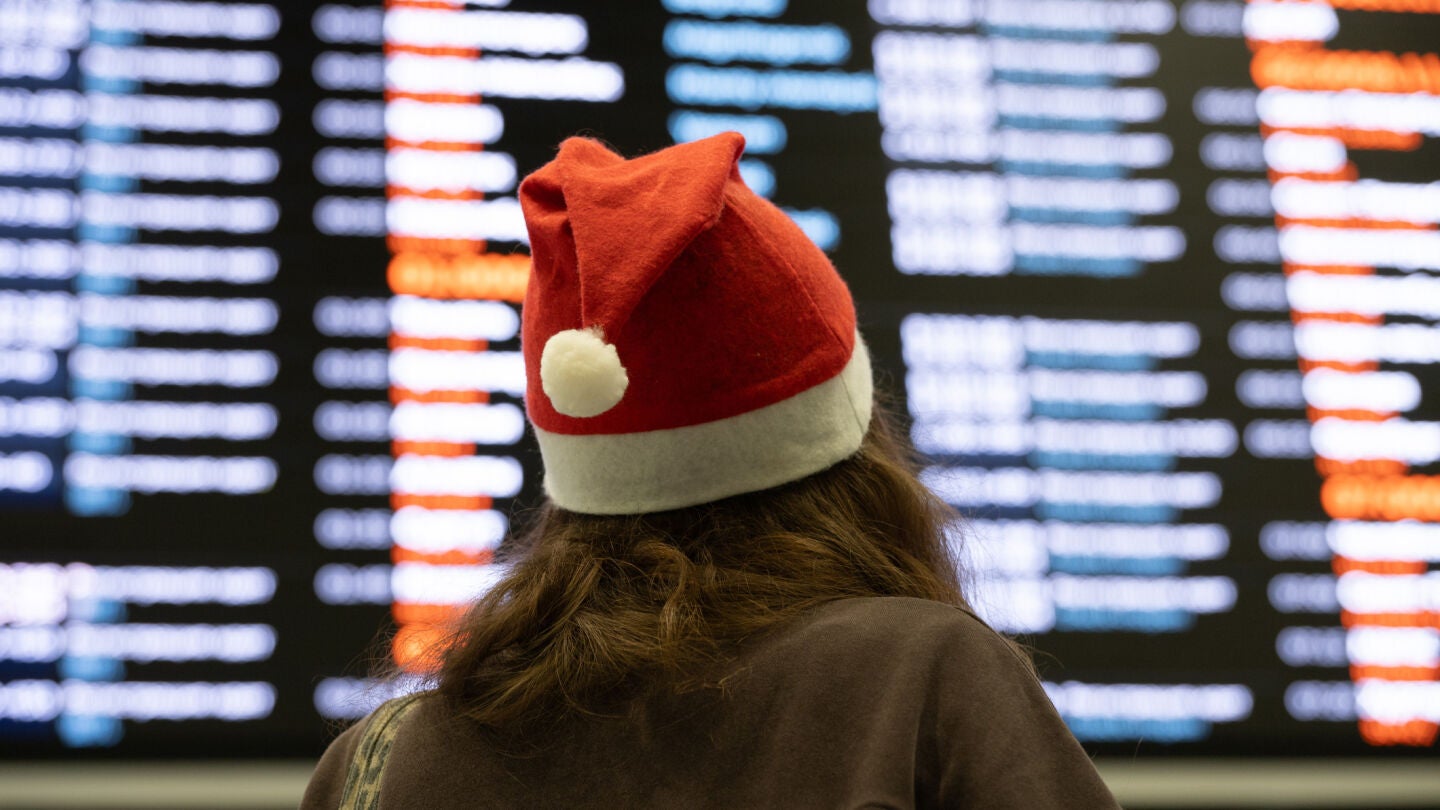 Aeropuerto en Navidad