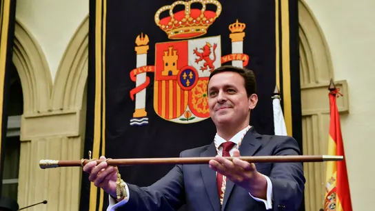 Imagen de archivo de Javier Aureliano García (PP) tras ser elegido presidente de la Diputación de Almería Imagen de archivo de Javier Aureliano García (PP) tras ser elegido presidente de la Diputación de Almería