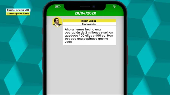 Mensaje de Kilian López, empresario y amigo de un vicepresidente de Almería Mensaje de Kilian López, empresario y amigo de un vicepresidente de Almería