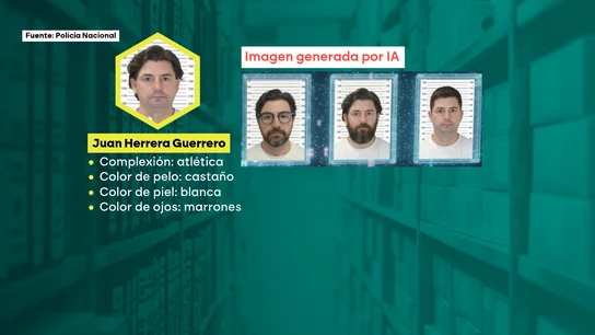 Grafismo de la ficha policial de Juan Herrera Guerrero y sus posibles apariencias Grafismo de la ficha policial de Juan Herrera Guerrero y sus posibles apariencias