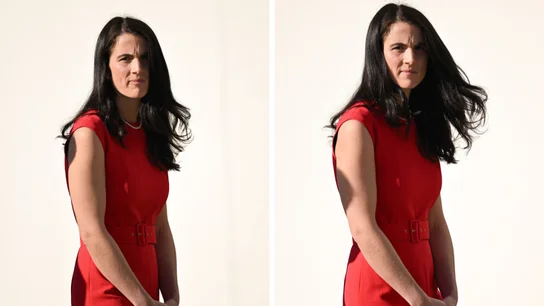 Dos imágenes de Tatiana Schlossberg en Boston en 2022 Dos imágenes de Tatiana Schlossberg en Boston en 2022