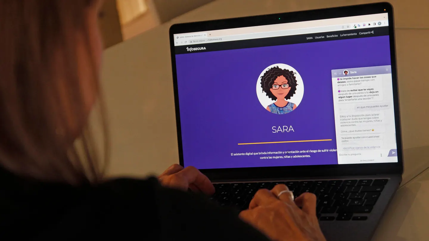 Imagen de archivo de una asistente digital virtual ('chatbot') para ayudar mujeres víctimas de la violencia machista. Imagen de archivo de una asistente digital virtual ('chatbot') para ayudar mujeres víctimas de la violencia machista.