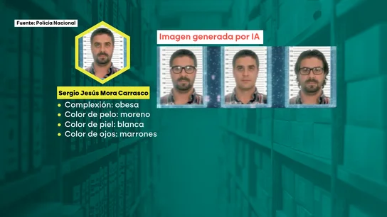 Grafismo de la ficha policial de Sergio Jesús Mora Carrasco y sus posibles apariencias Grafismo de la ficha policial de Sergio Jesús Mora Carrasco y sus posibles apariencias