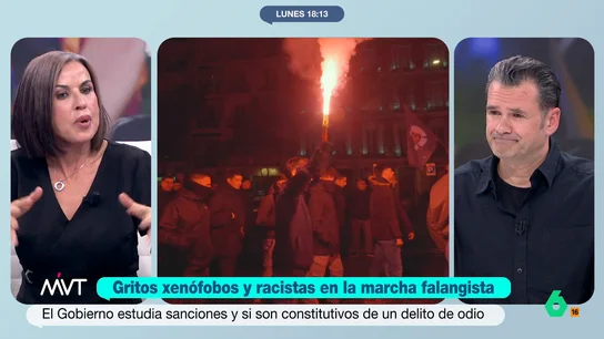 El enfado de Bea de Vicente, tras la manifestación falangista: "A ver si empezamos, de una puñetera vez, a aplicar la Ley" En la manifestación que tuvo lugar este viernes en Madrid se pudieron escuchar proclamas xenófobas, fascistas o contra el gobierno. La concentración fue convocada por Falange y en la misma, además, también se encontraban miembros de Fuerza Nueva o España 2000.