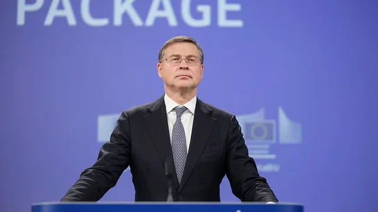 El comisario económico Valdis Dombrovskis. El comisario económico Valdis Dombrovskis.