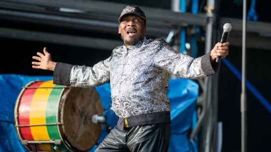 Jimmy Cliff, en una actuación en el festival Wickerman, en Dundrennan (Escocia), en 2015 Jimmy Cliff, en una actuación en el festival Wickerman, en Dundrennan (Escocia), en 2015