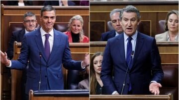 Pedro S&aacute;nchez y Alberto N&uacute;&ntilde;ez Feij&oacute;o, enfrentados en la sesi&oacute;n de control al Gobierno