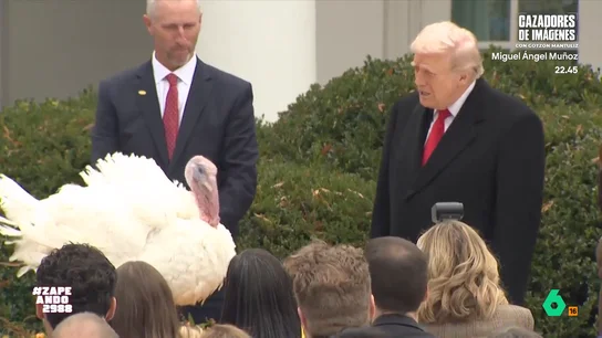 Trump conversa con uno de los pavos que ha indultado por Acción de Gracias: "Es el primer ser vivo que le entiende" Es tradición que el presidente de Estados Unidos indulte a dos pavos antes de celebrar Acción de Gracias para que estos eviten convertirse en la cena de esa festividad. En esta ocasión, Trump ha indultado a Gobble y Waddle.