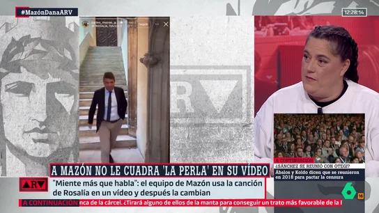 La reacción de Ferreras al vídeo de Mazón con la canción 'La Perla': "Una letra que dice que miente más que habla, y la pone" La reacción de Ferreras al vídeo de Mazón con la canción 'La Perla': "Una letra que dice que miente más que habla, y la pone"