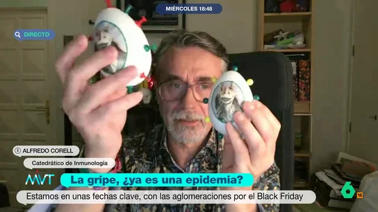 Alfredo Corell analiza la incidencia disparada de gripe en España: "Hay que tomárselo muy en serio" Alfredo Corell, catedrático de Inmunología, analiza en este vídeo los motivos que explican los casos disparados de gripe: una variante del virus que "cambia radicalmente el asunto", pero que "no es más peligrosa ni más dañina".