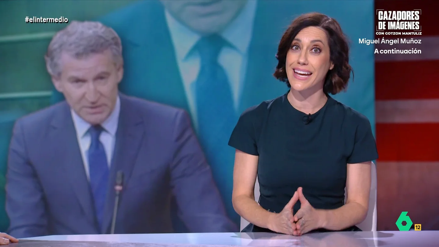 Cristina Gallego reacciona al lapsus de Feijóo en el Congreso: "Igual no lo habéis entendido si no tenéis el C1 de arameo" Cristina Gallego analiza el momento más curioso del debate entre Feijóo y Sánchez en el Congreso, cuando el líder del PP se trataba y solo conseguía decir "Anotop At". En este vídeo, El Intermedio lo convierte en la serie que le habría gustado.