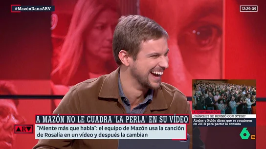 Pepe Luis Vázquez se arranca a cantar 'La Perla' en ARV tras el vídeo de Mazón Pepe Luis Vázquez se arranca a cantar 'La Perla' en ARV tras el vídeo de Mazón