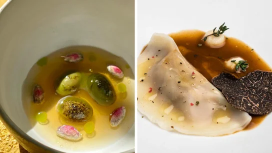 Dos platos de los restaurantes Tohqa y Baluarte, Estrellas Michelin hasta 2025 Dos platos de los restaurantes Tohqa y Baluarte, Estrellas Michelin hasta 2025