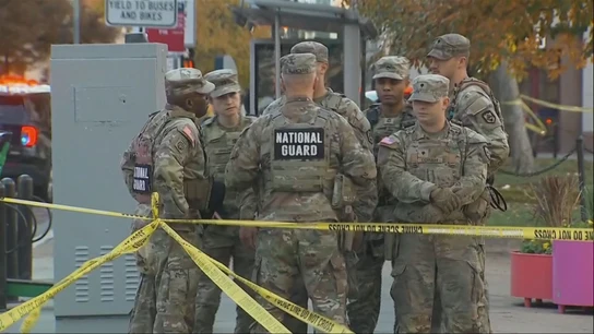Varios soldados de la Guardia Nacional en las inmediaciones de la Casa Blanca tras el tiroteo Varios soldados de la Guardia Nacional en las inmediaciones de la Casa Blanca tras el tiroteo