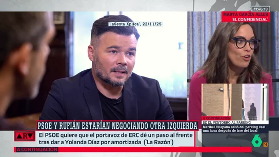 Marta García Aller: "Rufián ha conseguido caer bien hasta a gente que no le votaría jamás" Marta García Aller: "Rufián ha conseguido caer bien hasta a gente que no le votaría jamás"