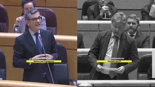 Tensión en el Senado donde Bolaños se enfrenta al PP: de la no "imparcialidad" de Rollán a la "machistada" del senador Santamaría Tensión en el Senado donde Bolaños se enfrenta al PP: de la no "imparcialidad" de Rollán a la "machistada" del senador Santamaría