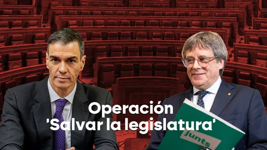 Pedro Sánchez y Carles Puigdemont. Pedro Sánchez y Carles Puigdemont.