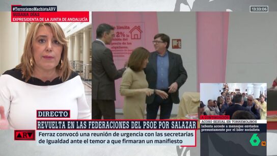 Susana D&iacute;az reacciona al caso de Paco Salazar: "Esto no nos puede pasar a nosotros por una cuesti&oacute;n de valores"