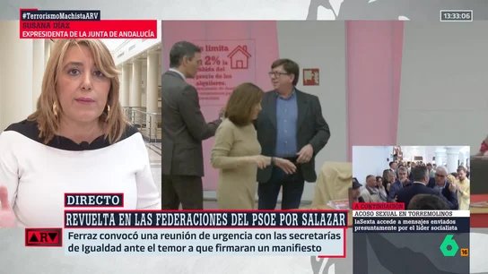 Susana Díaz reacciona al caso de Paco Salazar: "Esto no nos puede pasar a nosotros por una cuestión de valores" Susana Díaz reacciona al caso de Paco Salazar: "Esto no nos puede pasar a nosotros por una cuestión de valores"