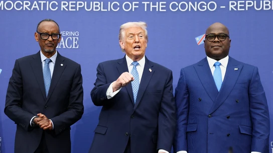 Trump, con los presidentes de Ruanda y República Democrática del Congo Trump, con los presidentes de Ruanda y República Democrática del Congo