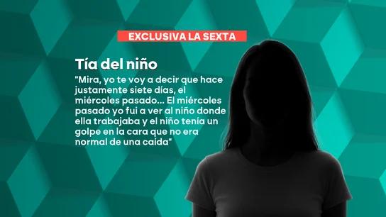 MVT habla con la tía de Luca, el niño de cuatro años asesinado por su propia madre: "Hace días le vi un moratón en la sien" MVT habla con la tía de Luca, el niño de cuatro años asesinado por su propia madre: "Hace días le vi un moratón en la sien"