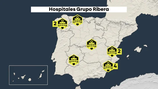 Los 12 hospitales que administra el grupo Ribera en España Los 12 hospitales que administra el grupo Ribera en España