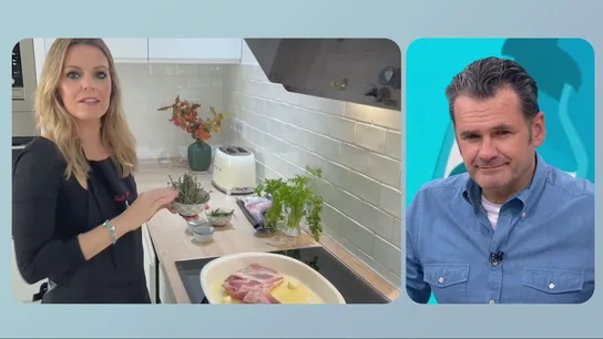 La periodista Andrea Ropero cocinando en Más Vale Tarde La periodista Andrea Ropero cocinando en Más Vale Tarde