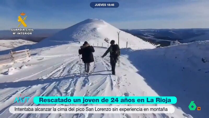 Rescatan a un joven que intentaba subir el pico más alto de La Rioja en zapatillas y con vaqueros