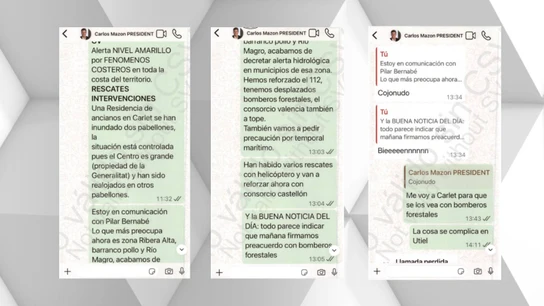 "Cojonudo": la respuesta de Mazón a Pradas cuando le informó de las zonas que preocupaban el día de la DANA "Cojonudo": la respuesta de Mazón a Pradas cuando le informó de las zonas que preocupaban el día de la DANA