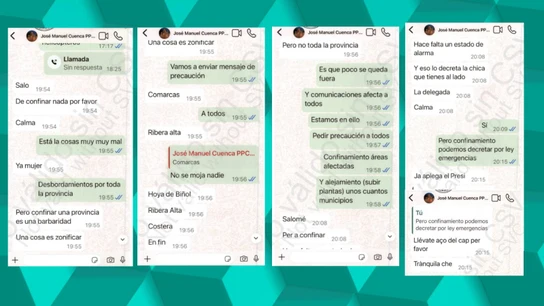 La respuesta del jefe de Gabinete de Mazón al decirle Pradas que quería confinar las ciudades afectadas el día de la DANA: "Trànquila che. De confinar, nada" La respuesta del jefe de Gabinete de Mazón al decirle Pradas que quería confinar las ciudades afectadas el día de la DANA: "Trànquila che. De confinar, nada"