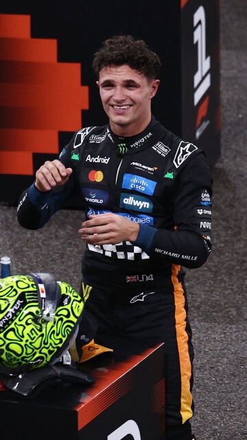 Lando Norris tras ganar el mundial de Fórmula 1